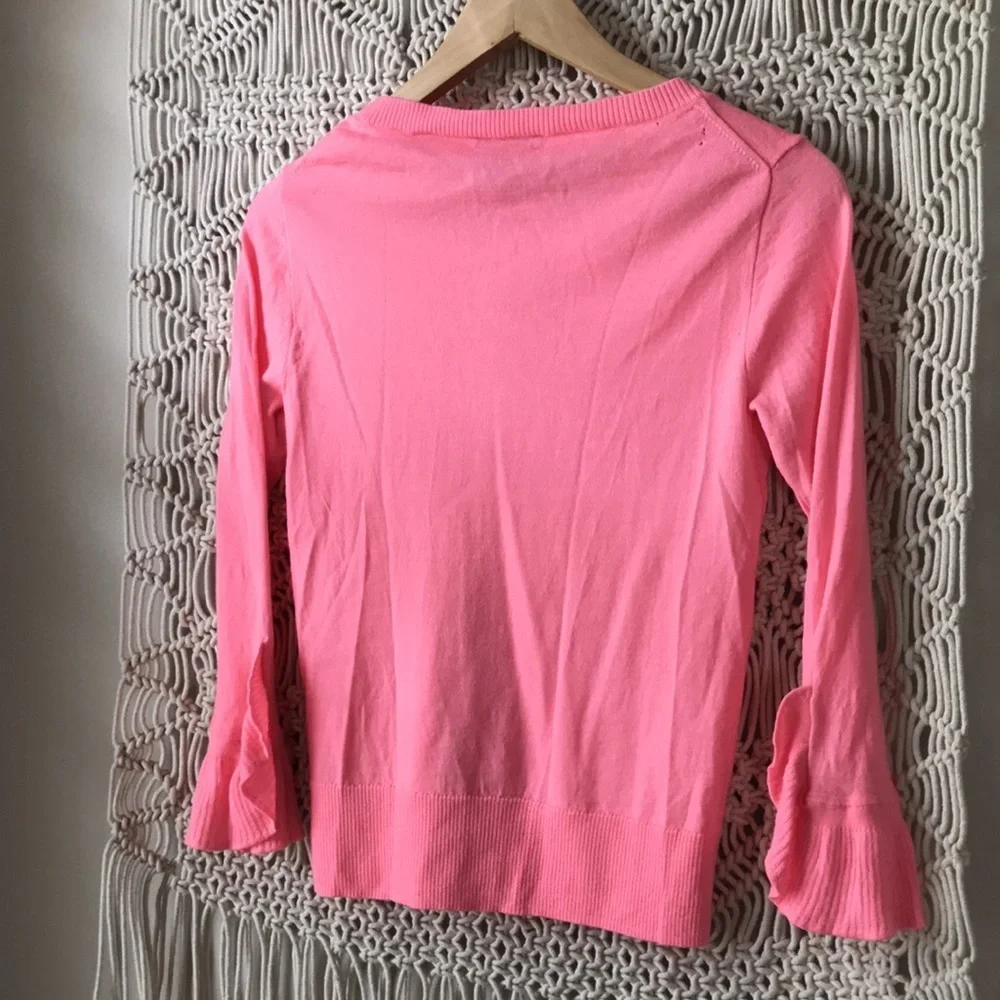 J. Crew pink pullover crew fitted sweater sz XS